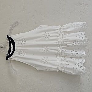 J Crew sleeveless eyelet‎ peplum blouse size small